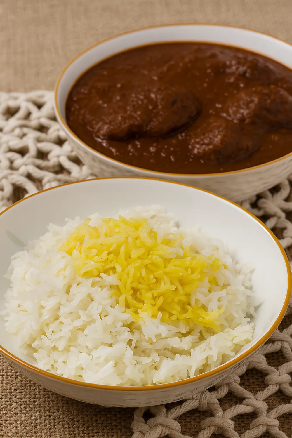 فسنجان با پلو  تک نفره with Rice